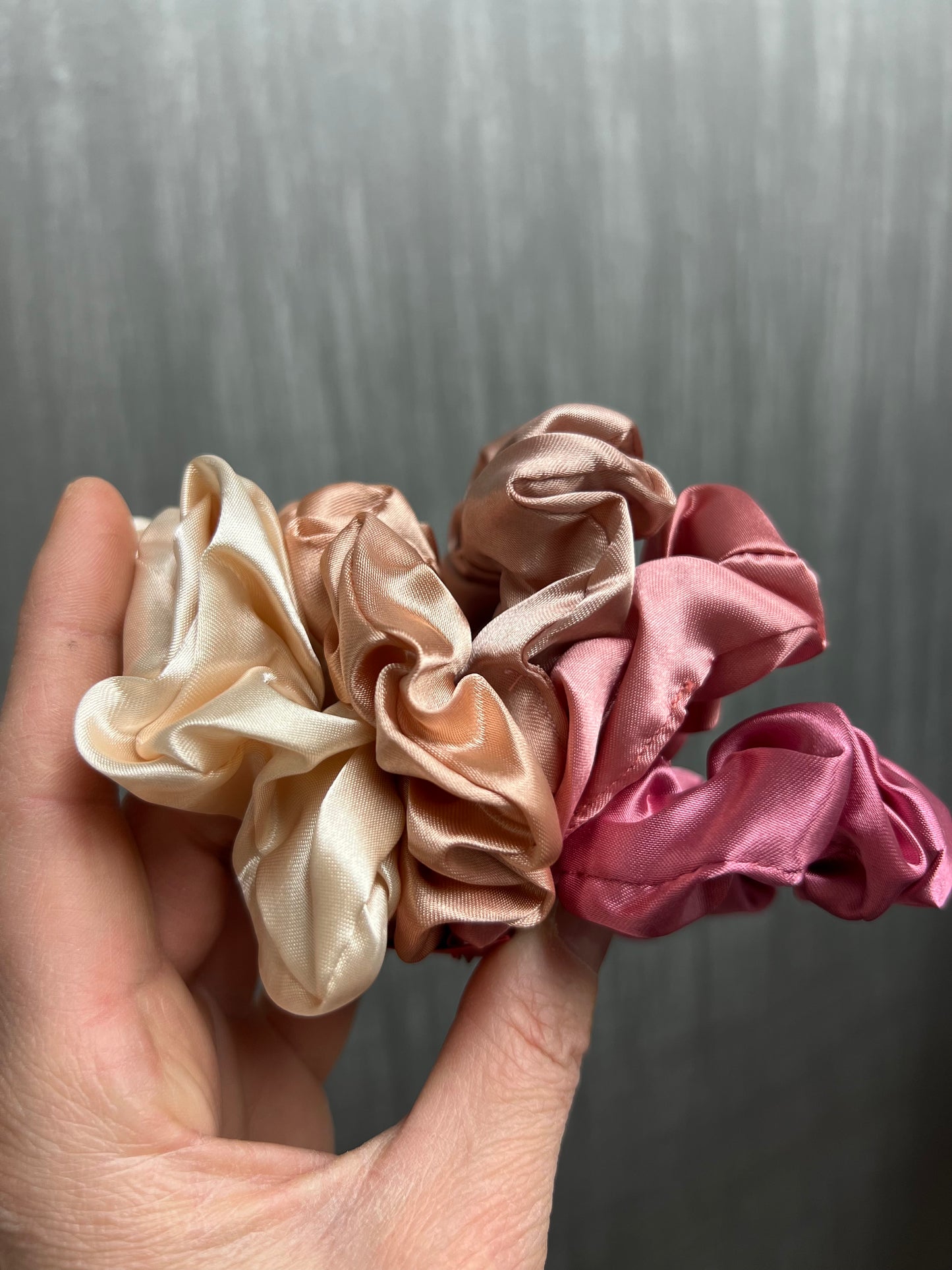 Satin Scrunchies - 5- Piece Set
