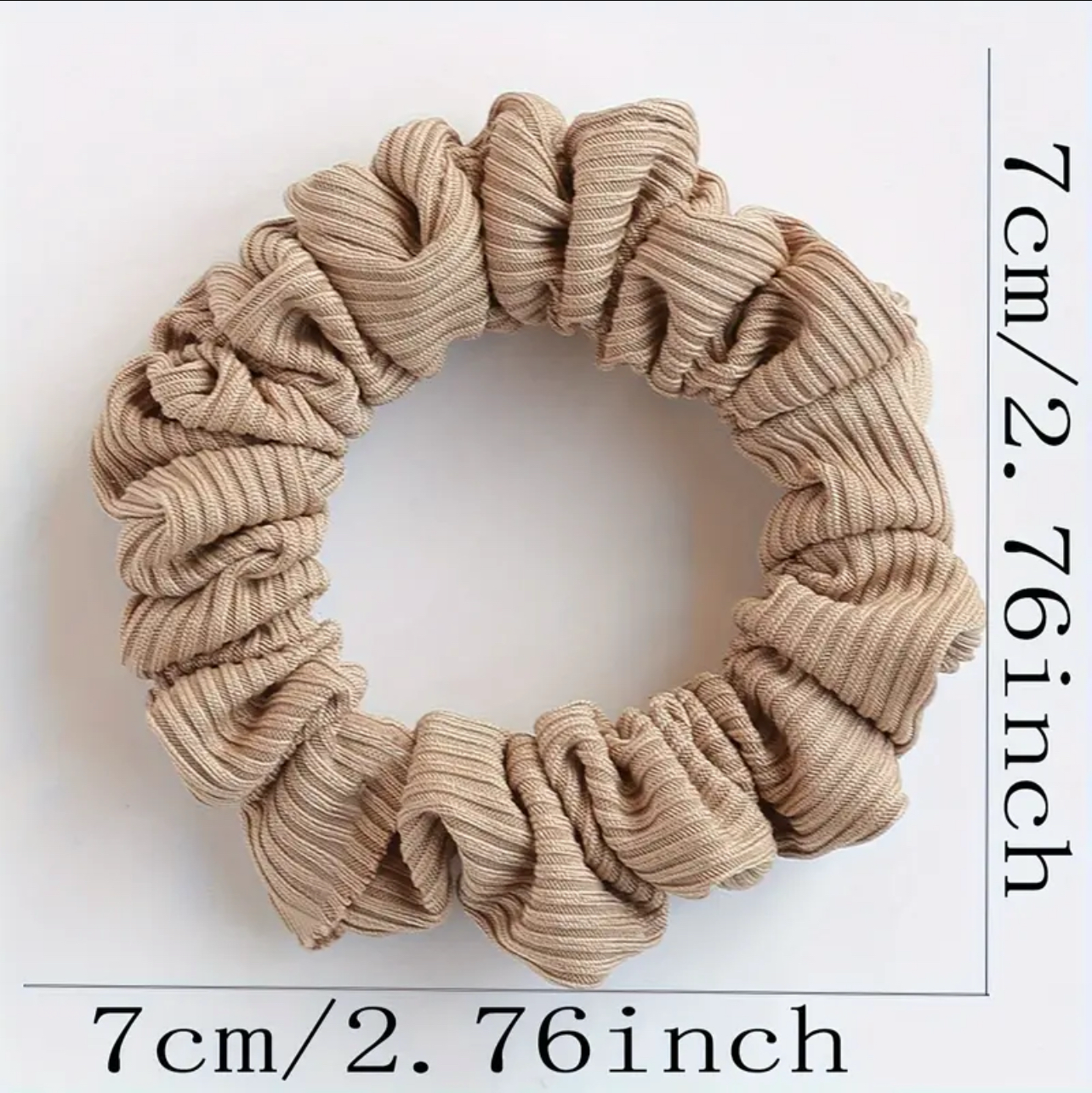 4 Pcs Pleated Knitted Scrunchies Hair Ties